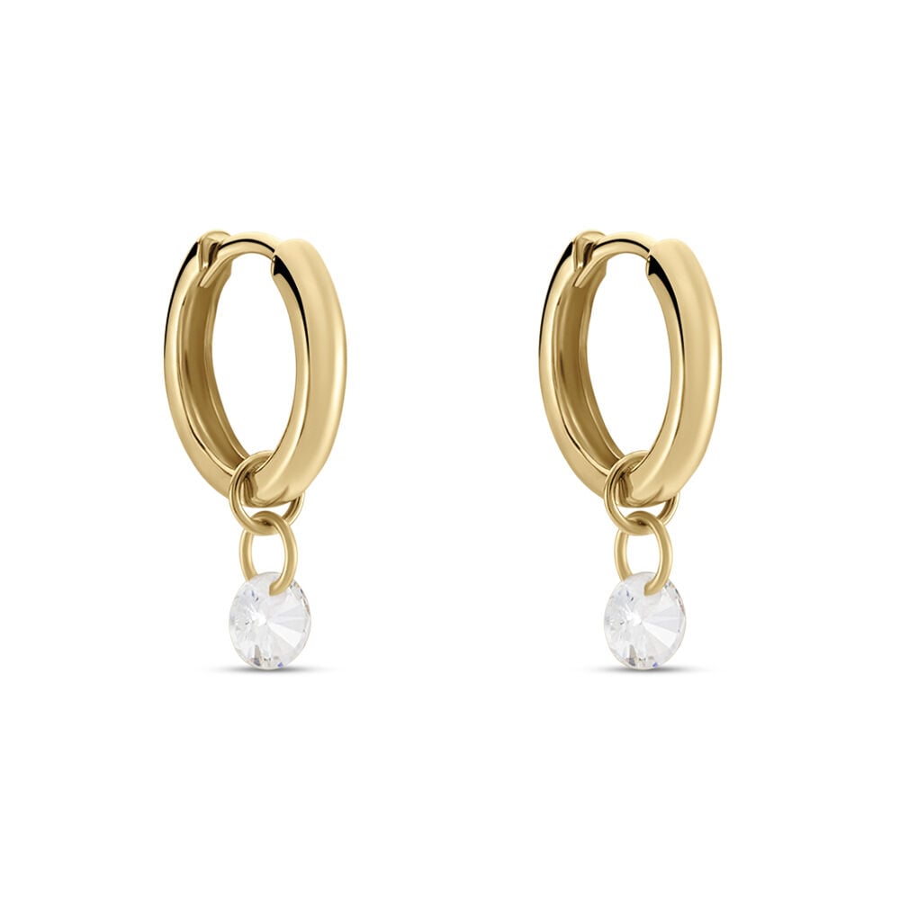 Créoles Plaqué Or Pauw Pampilles Oxydes De Zirconium - Boucles d'oreilles pampille Femme | Marc Orian