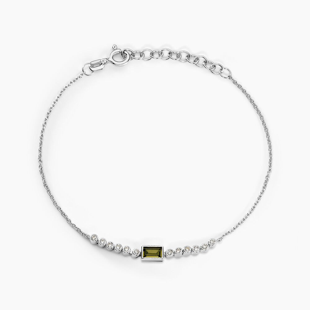 Bracelet Mayfair Argent Blanc Oxyde De Zirconium - Bracelets chaînes Femme | Marc Orian