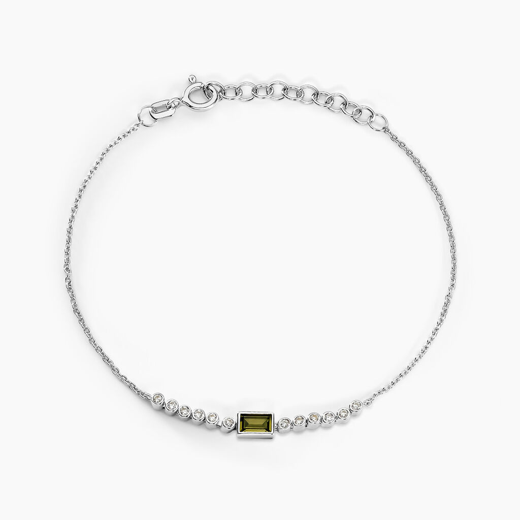 Bracelet Mayfair Argent Blanc Oxyde De Zirconium - Bracelets chaînes Femme | Marc Orian