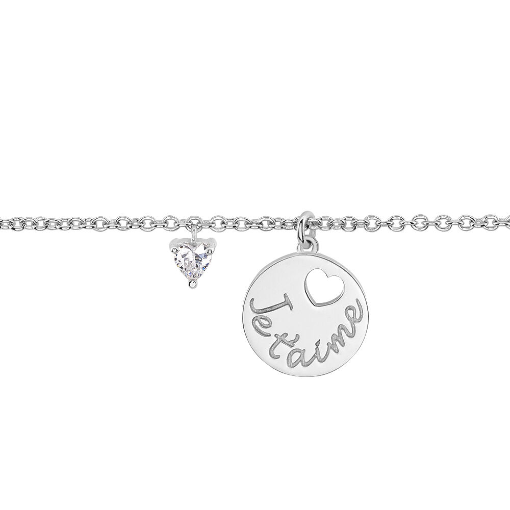 Bracelet Denzel Argent Blanc Oxyde De Zirconium - Bracelets Medailles Femme | Marc Orian