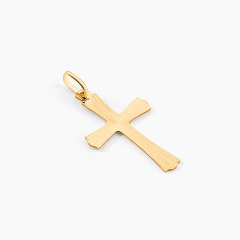 Pendentif Benny Croix Ciselee Or Jaune - Pendentifs Famille | Marc Orian