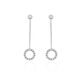 Boucles D'oreilles Pendantes Peytone Argent Blanc - Pendantes Femme | Marc Orian