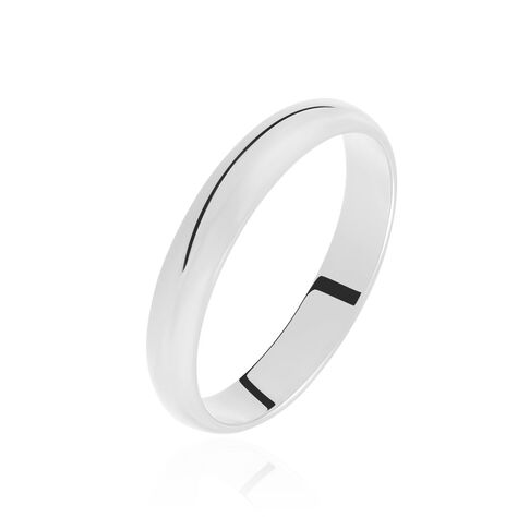 Alliance Aphrodite Demi Jonc Bombe Platine Blanc - Alliances Famille | Marc Orian
