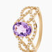 Bague Tina Or Jaune Amethyste Et Oxyde De Zirconium