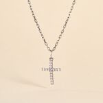 Pendentif Glacen Croix Or Blanc Oxyde De Zirconium - Pendentifs Famille | Marc Orian