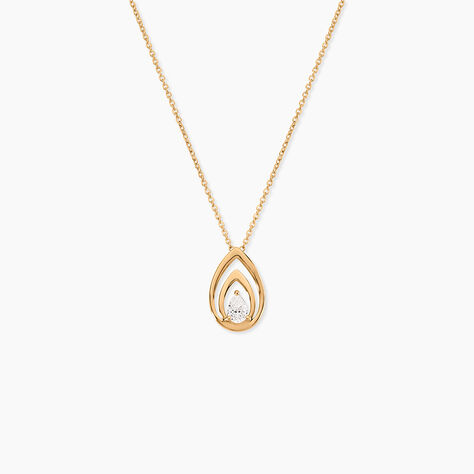 Collier Loetitia Plaqu&eacute; Or Jaune Oxyde De Zirconium - Colliers avec pierres Femme | Marc Orian