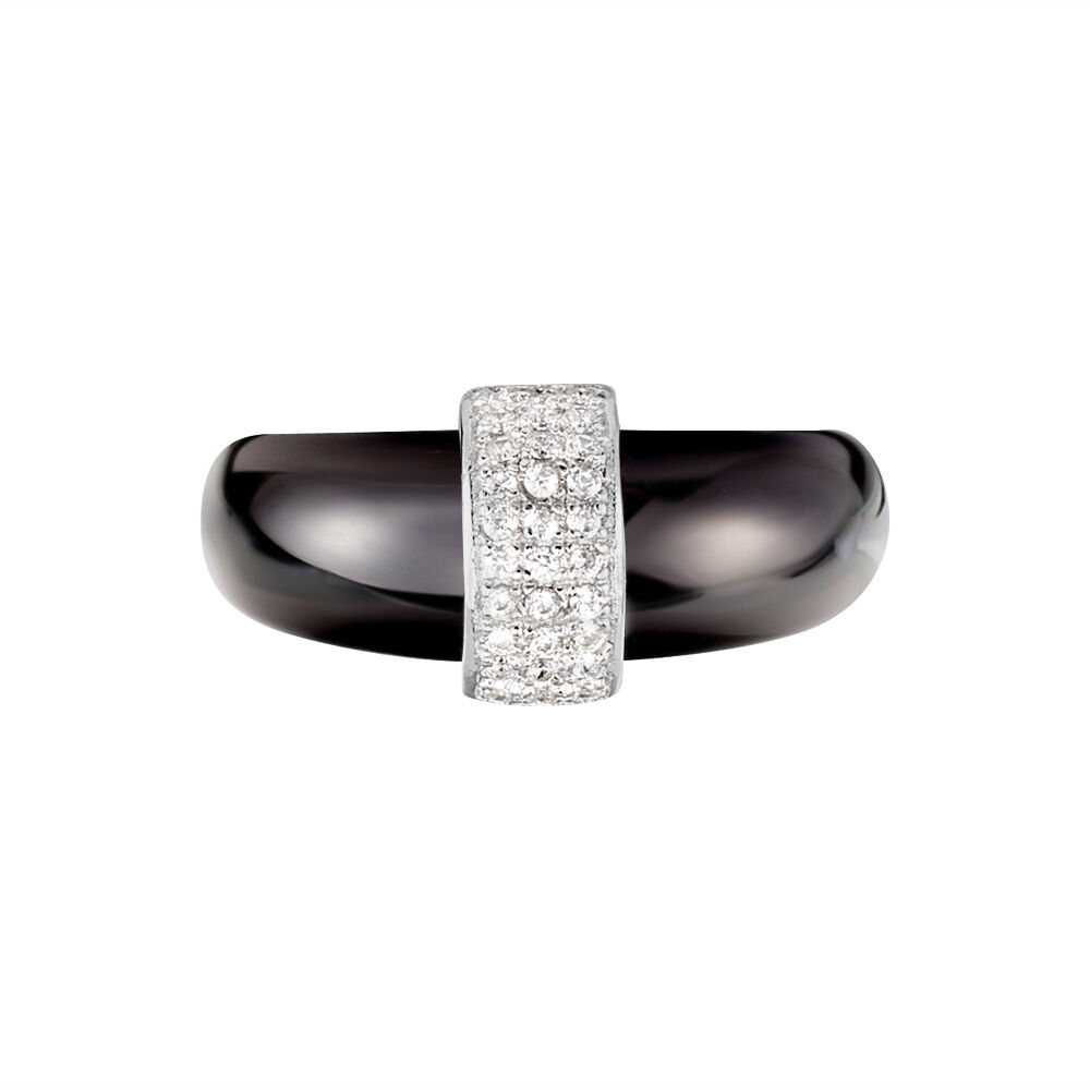 Bague Ostuni Argent Blanc Blanc C&eacute;ramique Et Oxyde De Zirconium - Bijoux fantaisie Femme | Marc Orian