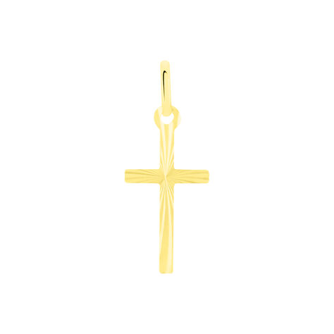Pendentif Bathilde Croix Striee Or Jaune - Pendentifs Famille | Marc Orian