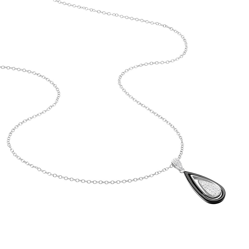 Collier Marina Cera Argent Blanc Céramique Et Oxyde De Zirconium - Colliers avec pierres Femme | Marc Orian