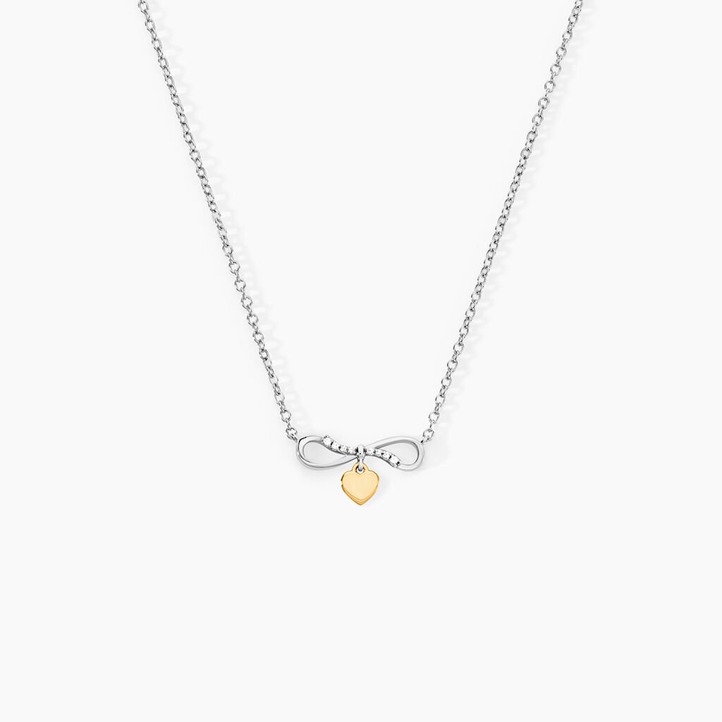 Collier Or Jaune et Argent Blanc Oxyde De Zirconium - Colliers avec pierres Femme | Marc Orian