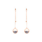 Boucles D'oreilles Or Jaune Cendra Forme Cercle - Pendantes Femme | Marc Orian