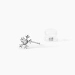 Boucles D'oreilles Puces Jamie Flocon Or Blanc Oxyde De Zirconium - Puces Femme | Marc Orian