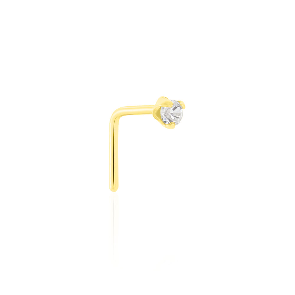 Piercing De Nez Fethi Serti Griffe Or Jaune Oxyde De Zirconium - Piercing Nez Femme | Marc Orian