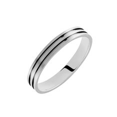 Alliance Rhodium Ruban Plat Palladium Bicolore - Alliances Homme | Marc Orian