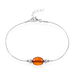 Bracelet Argent Blanc Safaa Ambre - Bracelets chaînes Femme | Marc Orian