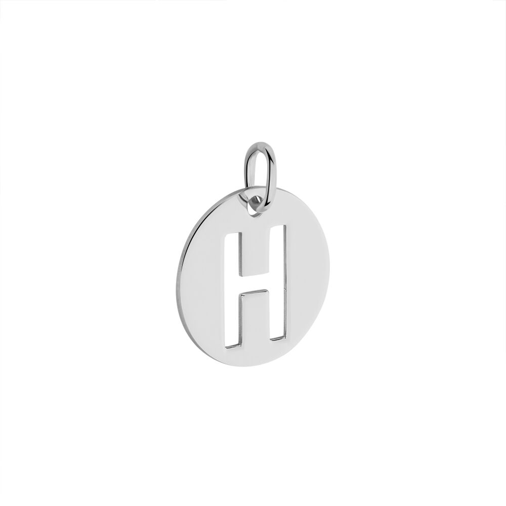 Pendentif Elio H Argent Blanc - Pendentifs Famille | Marc Orian