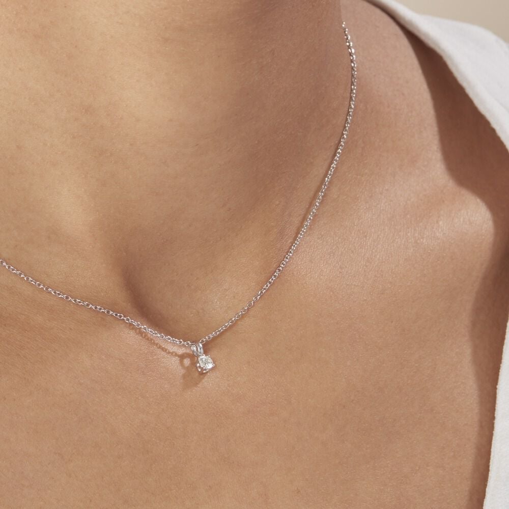 Pendentif Aphrodite Or Blanc Diamant - Pendentifs Femme | Marc Orian