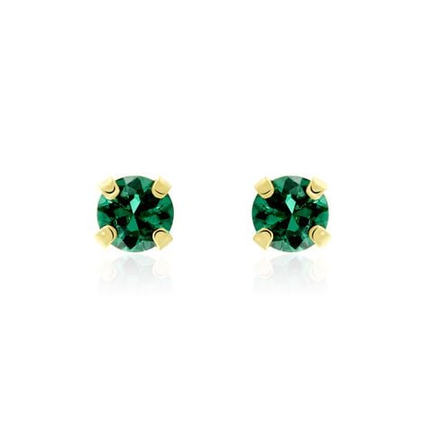 Boucles D'oreilles Puces Or Jaune Oxyde De Zirconium - Puces Femme | Marc Orian