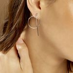 Boucles D'oreilles Pendantes Enissa Argent Blanc - Pendantes Femme | Marc Orian