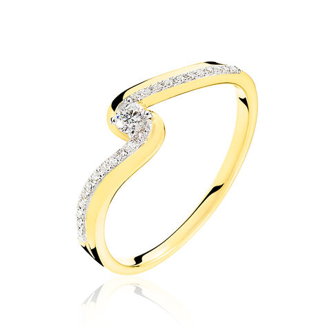 Bague Solitaire Sitan Or Jaune Diamant - Parures de mariage Femme | Marc Orian
