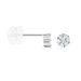 Boucles D'oreilles Puces Eleanor Fleur Or Blanc Oxyde De Zirconium - Puces Femme | Marc Orian