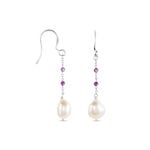 Boucles D'oreilles Pendantes Kerri Argent Blanc Perle De Culture - Pendantes Femme | Marc Orian