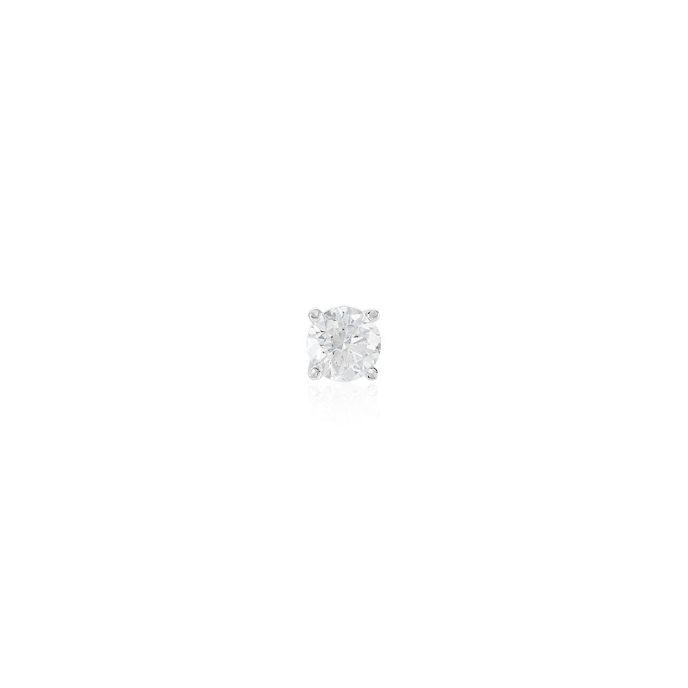 Boucle D'oreille Puce Unitaire Victoria Or Blanc Diamant - Puces Famille | Marc Orian