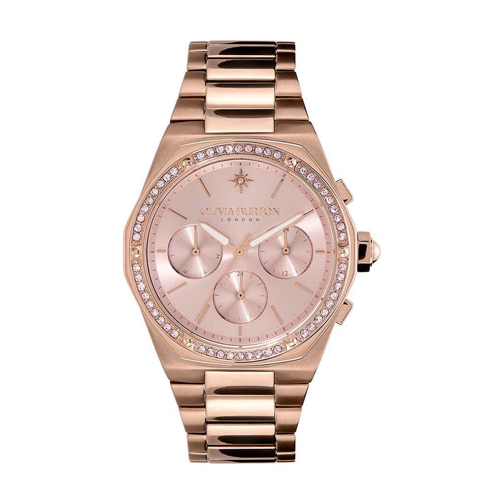Montre Olivia Burton Hexa Multifonction Rose - Montres étanches Femme | Marc Orian