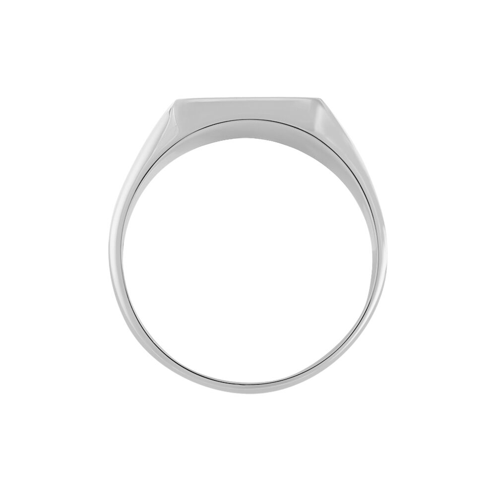 Chevalière Nataniel Argent Blanc Oxyde De Zirconium - Bijoux personnalisés Homme | Marc Orian
