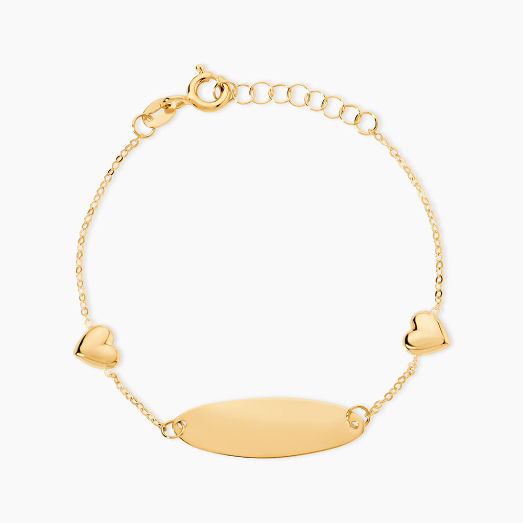 Bracelet Identit&eacute; Gaspardine Maille For&ccedil;at Or Jaune - Gourmettes Enfant | Marc Orian