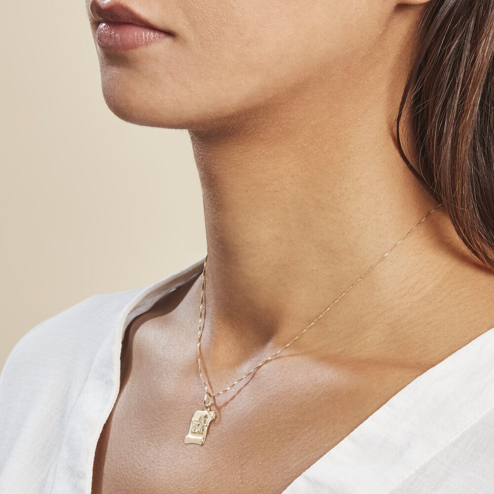 Pendentif Ange Parchemin Or Jaune - Bijoux personnalisés Famille | Marc Orian