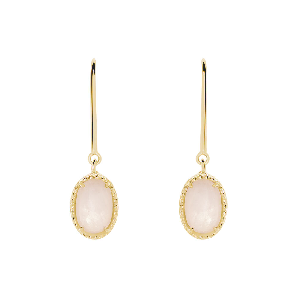 Boucles D'oreilles Plaqué Or Jaune Phileas Quartz - Pendantes Femme | Marc Orian