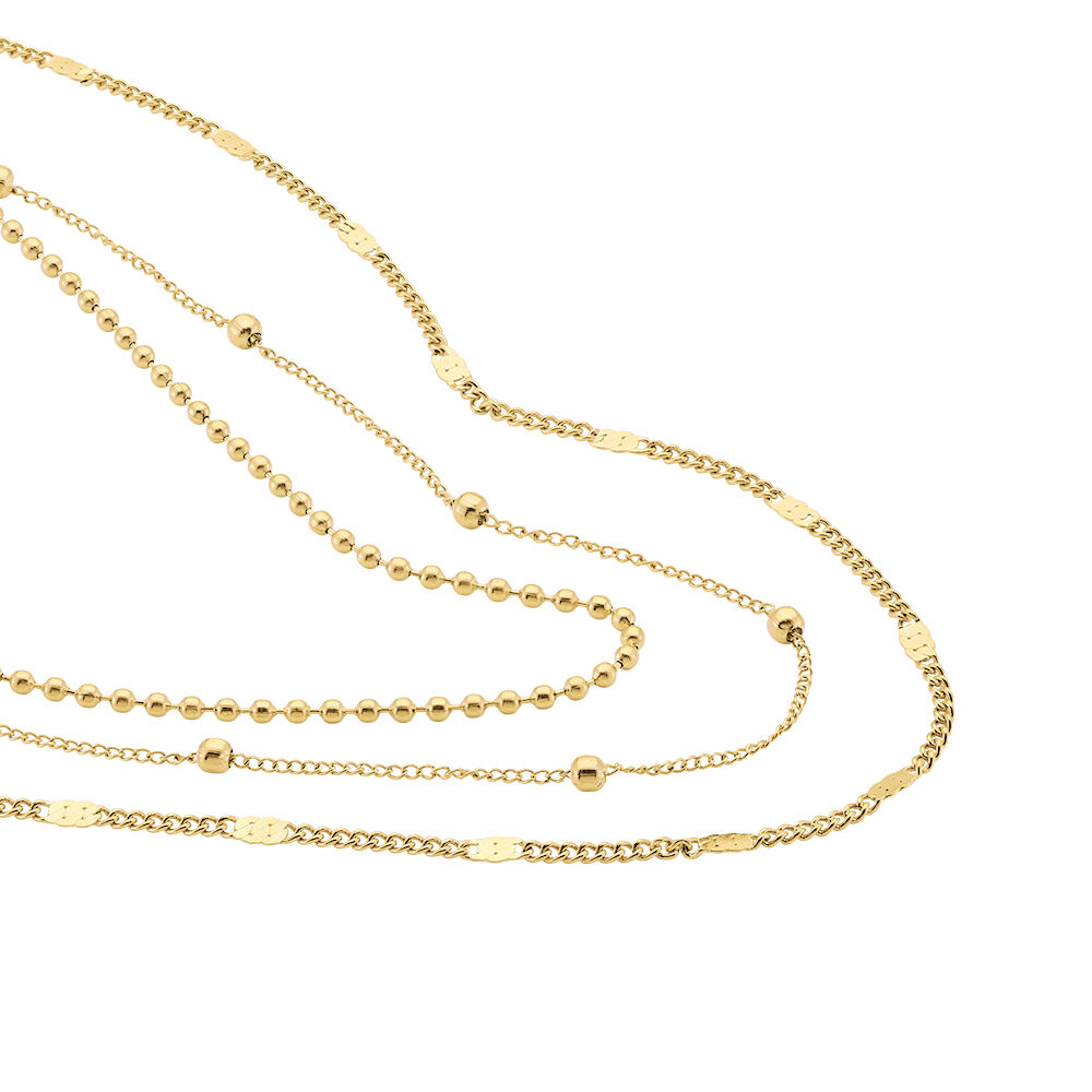 Collier Abigayle Acier Dor&eacute; - Colliers multirangs Femme | Marc Orian