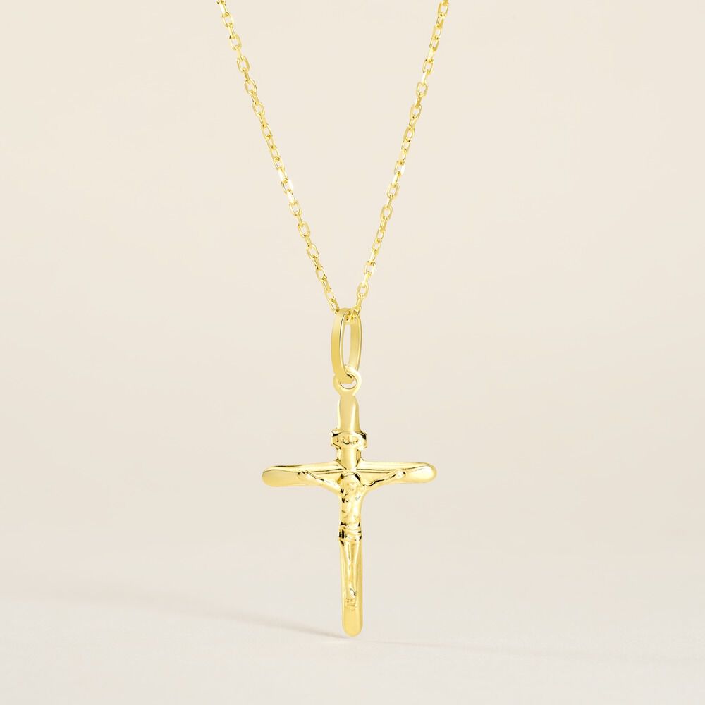Pendentif Damian Croix Or Jaune - Pendentifs Unisex | Marc Orian