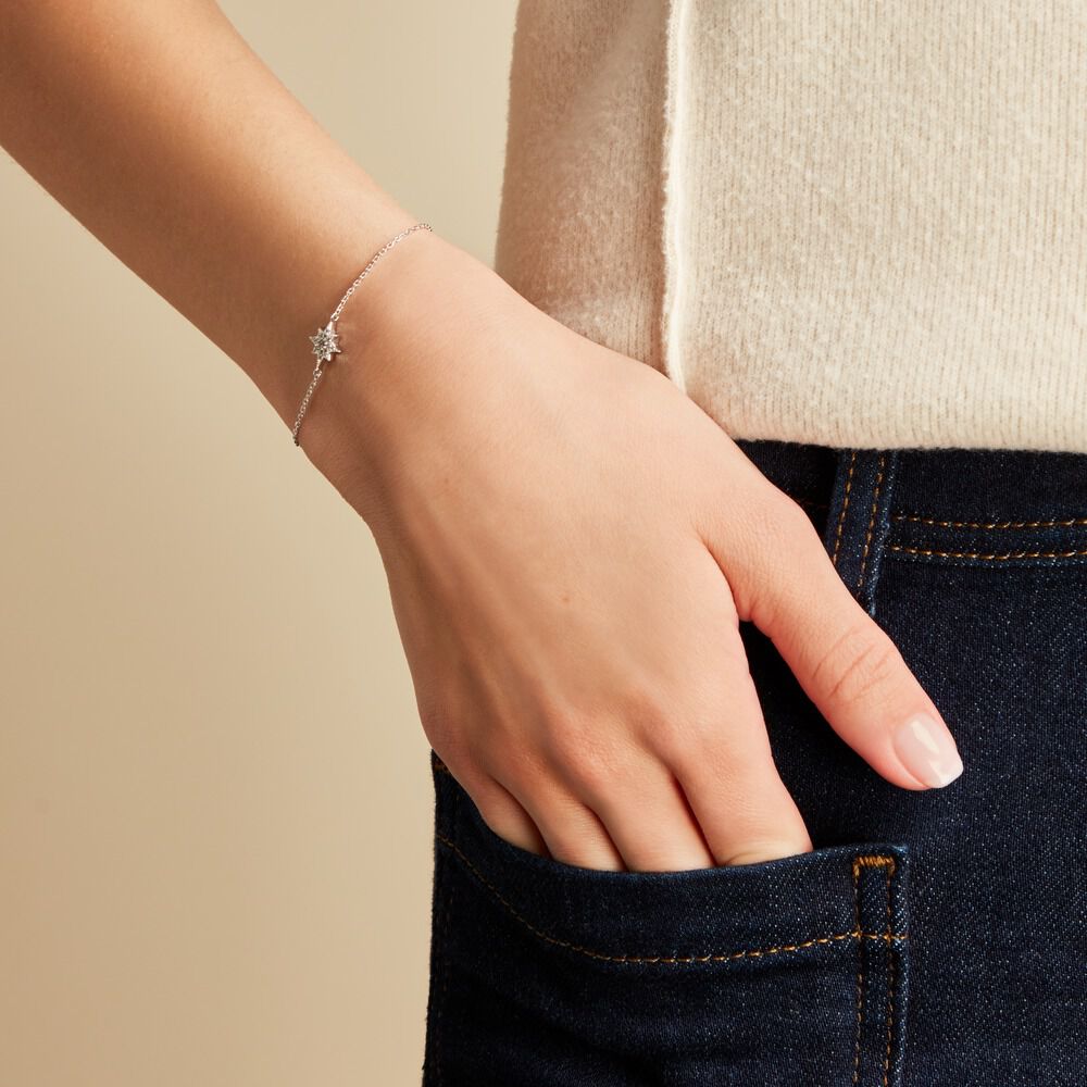 Bracelet Layana Argent Blanc Oxyde De Zirconium - Bracelets chaînes Femme | Marc Orian