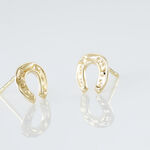 Boucles D'oreilles Puces Evanne Cheval Or Jaune - Puces Famille | Marc Orian