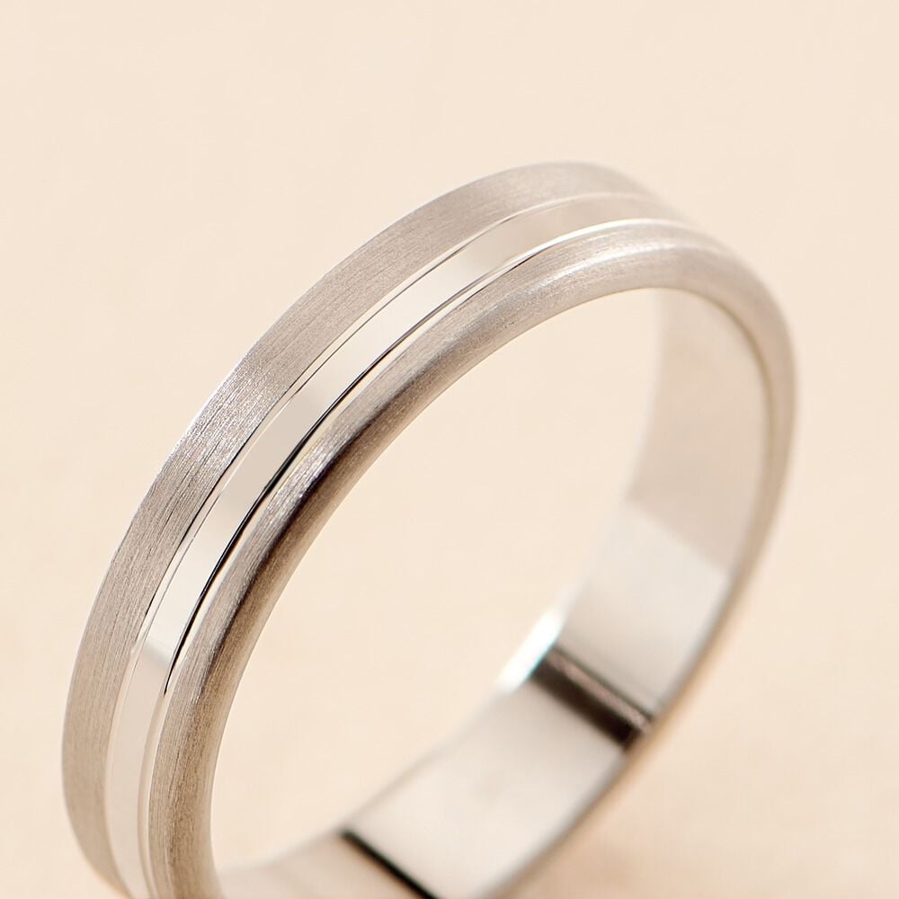 Alliance Tristan Argent Blanc - Alliances duo Homme | Marc Orian