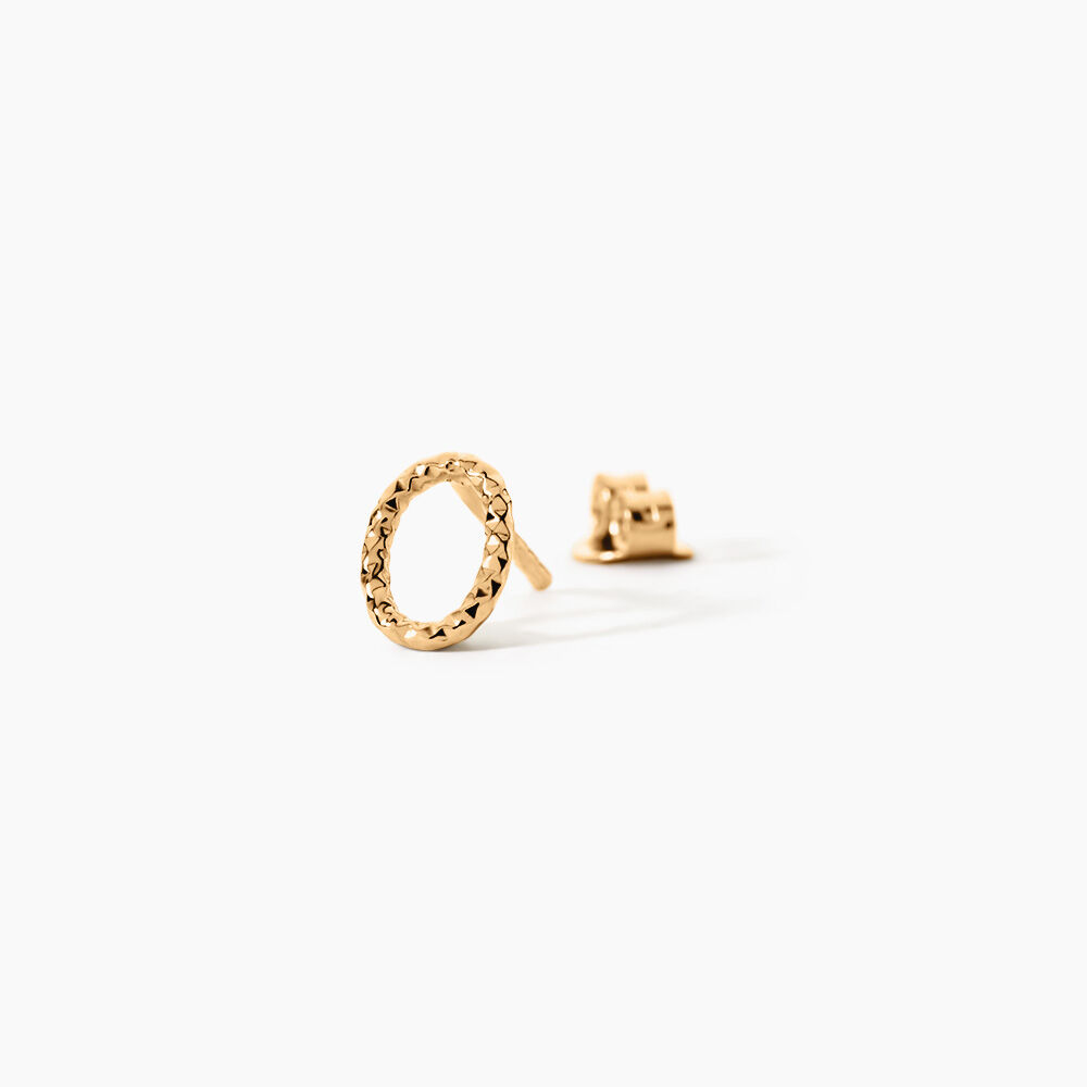 Boucles D'Oreilles Puces Aleria Plaqu&eacute; Or Jaune - Puces Femme | Marc Orian