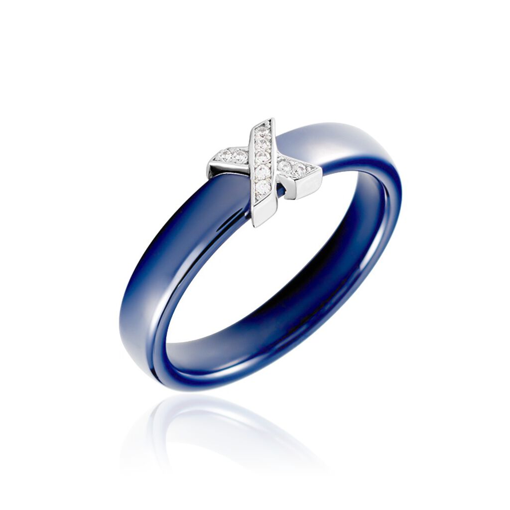 Bague Edwin Argent Blanc Céramique Oxyde - Bagues avec pierre Femme | Marc Orian