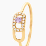 Bague Deonne Or Jaune Am&eacute;thyste Oxyde De Zirconium - Bagues pierres fines Femme | Marc Orian