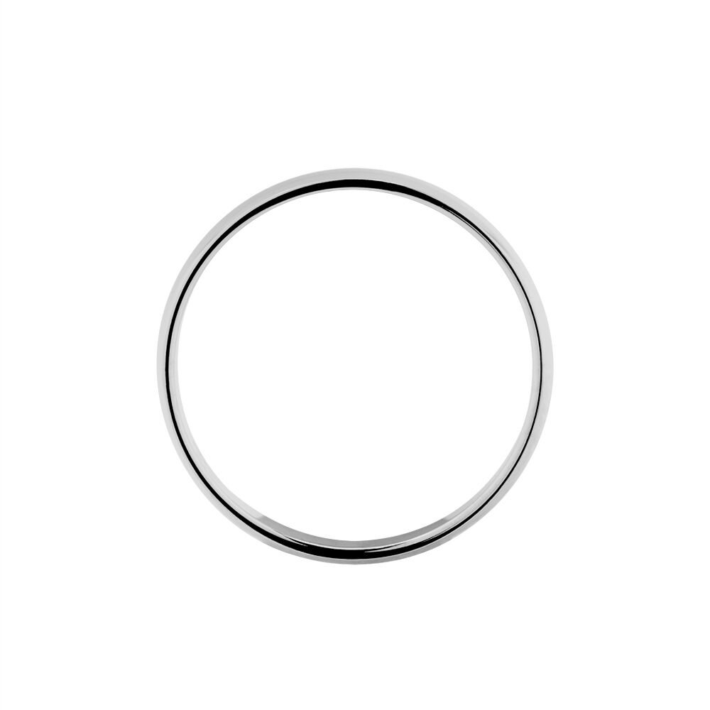 Alliance Khelya Ruban Plat Argent Blanc - Alliances personnalisées Famille | Marc Orian