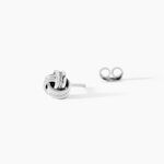 Boucles D'oreilles Puces Iloa Argent Blanc - Puces Femme | Marc Orian
