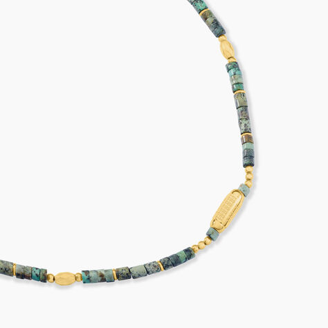 Collier Acier Jaune Turquoise - Colliers avec pierres Femme | Marc Orian