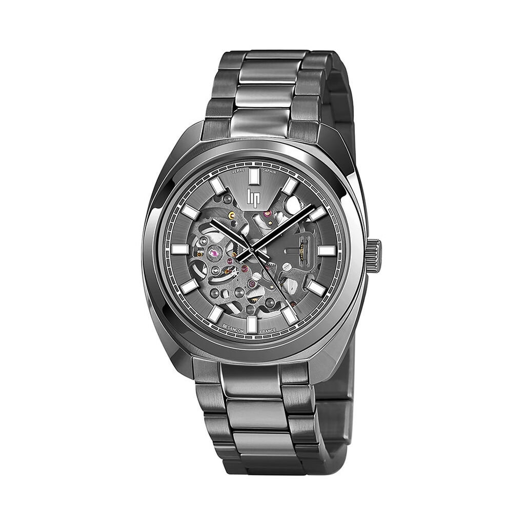 Montre Lip General De Gaulle Auto Squelette Gris - Montres automatiques Homme | Marc Orian