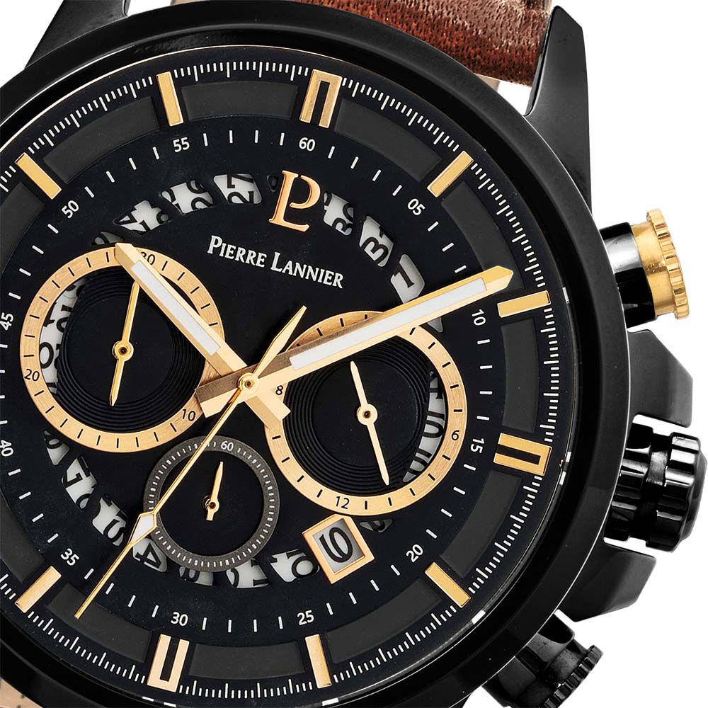 Montre Pierre Lannier Sentinelle Noir - Montres étanches Homme | Marc Orian