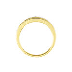 Demi-alliance Or Jaune Valentine Diamants Synthetique - Alliances avec pierres Femme | Marc Orian