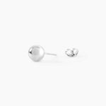 Boucles D'oreilles Puces Virgie Argent Blanc - Puces Femme | Marc Orian