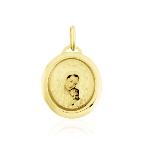 Pendentif Vierge Ovale Or Jaune - Médailles et médaillons Famille | Marc Orian