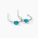 Cr&eacute;oles Ocean Argent Blanc Turquoise - Cr&eacute;oles Femme | Marc Orian
