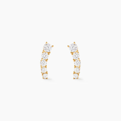 Boucles D'oreilles Puces Or Jaune Anaca Oxydes De Zirconium - Puces Femme | Marc Orian